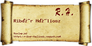 Ribár Héliosz névjegykártya